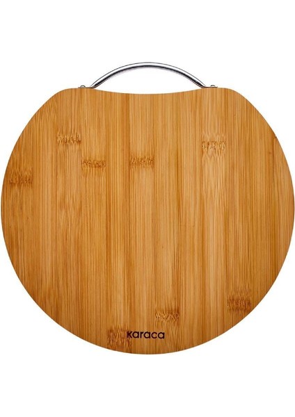 Büyük Yuvarlak Bambu Kesme Tahtası, 28 Cm, Doğal ve Şık Tasarım