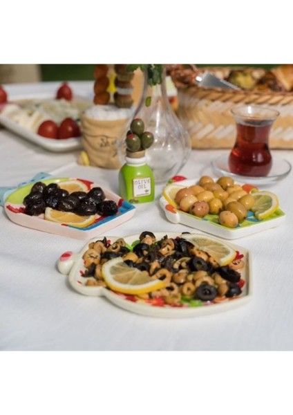 Beyaz Mini Tabak Seti - 2'li Paket, Şık ve Pratik Sunumlar Için Idealdir