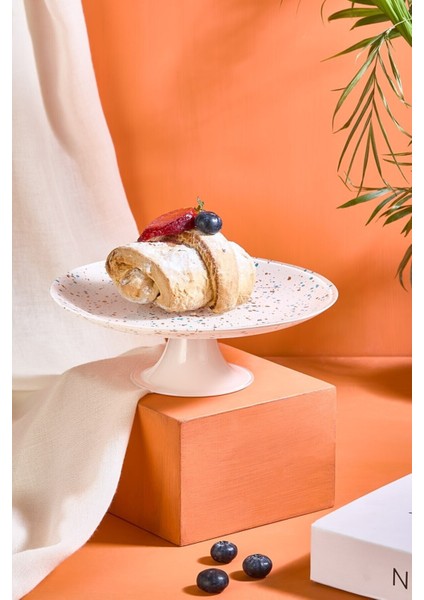 Beyaz Ayaklı Pasta ve Tatlı Sunum Standı 21 Cm, Şık ve Kullanışlı Tasarım