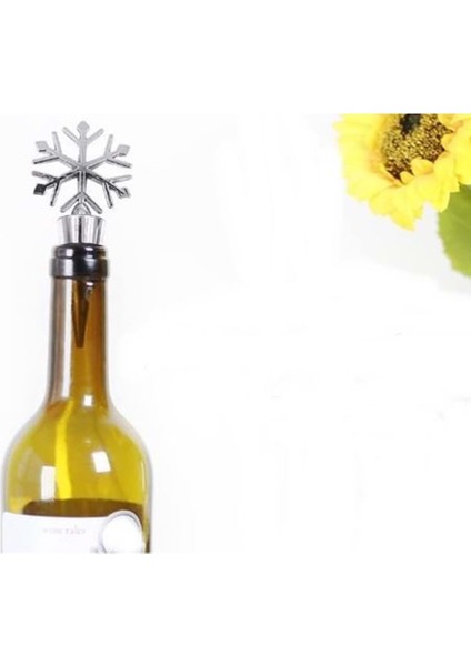 Beyaz Kar Tanesi Yeniden Kullanılabilir Dekoratif Şişe Tıpası 1 Adet modelleri