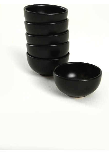 Şık Siyah Bulut Çerezlik ve Sosluk Takımı, 8 Cm, 6 Adet fiyatları