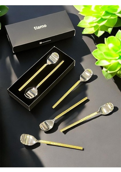 6'lı Gold Çay Kaşık Seti, Şık ve Zarif Tasarım, Günlük Kullanım Için Ideal fiyatları