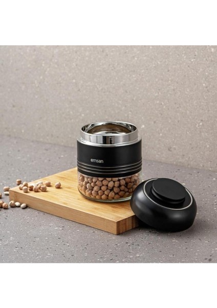 Şık 420 ml Siyah Saklama Kavanozu, Ev ve Ofis Kullanımı Için Ideal Seçim modelleri