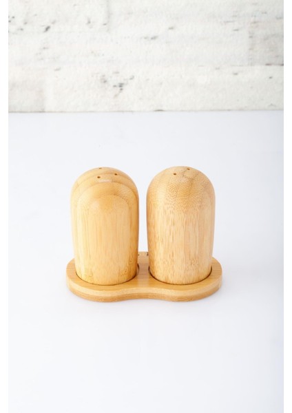 Bambu Sofralık Baharatlık ve Tuzluk Seti, Şık ve Doğal Tasarım