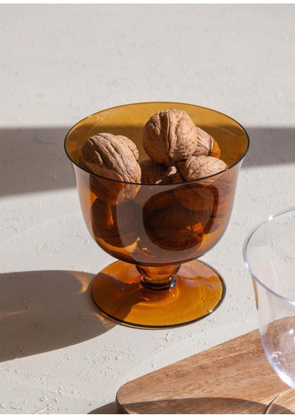 Şık Ayaklı Amber Tatlı Kasesi 11X10 Cm, Zarif ve Kullanışlı Tasarım modelleri