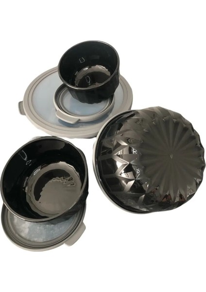 Siyah Vakumlu Saklama Kabı 4'lü, Şık ve Pratik Mutfak Çözümü fırsatları