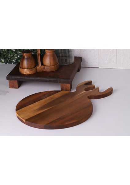 Doğal Ahşap Geyik Kesim ve Sunum Tahtası, Meyve, Sebze ve Et Kesim Için Şık Tasarım fiyatları