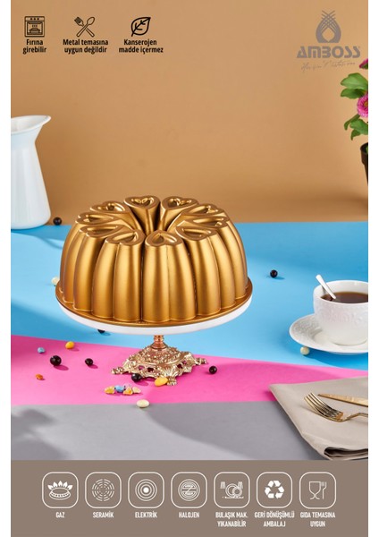 Sarı Döküm Kek Kalıbı, Dayanıklı ve Şık Mutfak Gereçleri fiyatları
