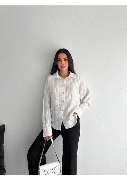 Çizgili Oversize Gömlek fiyatları