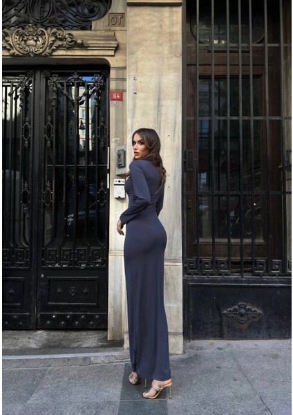 Uzun Kollu Uzun Elbise modelleri