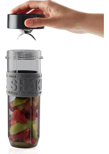Şık Siyah Kişisel Smoothie Blender 500W 570ML ve 400ML Şişe Seti indirimleri