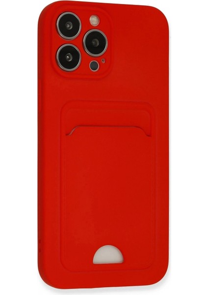 iPhone 13 Pro Max Kılıf Kelvin Kartvizitli Silikon - Kırmızı fiyatları