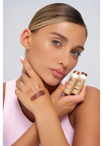 Amber Crystal – Doğal Bakır Işıltı Highlighter Stick | Nemlendirici & Antioksidan | Plastiksiz Ambalaj indirimleri