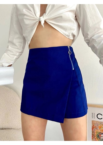 Gabardin Fermuarlı Şort Etek S24906 fırsatları