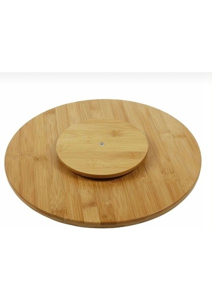 Bambu 360° Döner Sunum Tabağı, Pizza, Kahvaltı, Lahmacun, Peynir, 33X33CM fırsatları