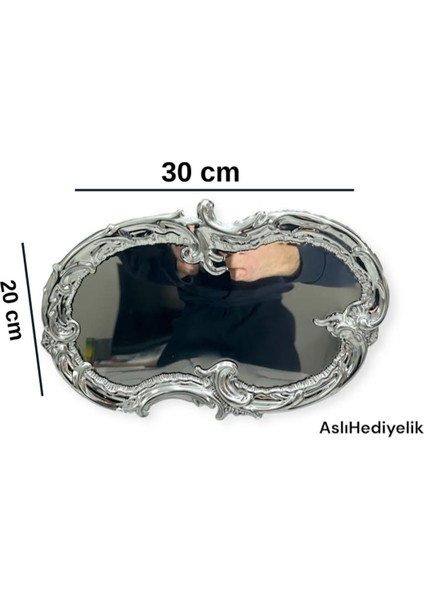 Renkli Paslanmaz Çelik Işlemeli Sunum Tepsisi, Çay, Kahve, Ikram ve Çeyizlik 2'li Set indirimleri