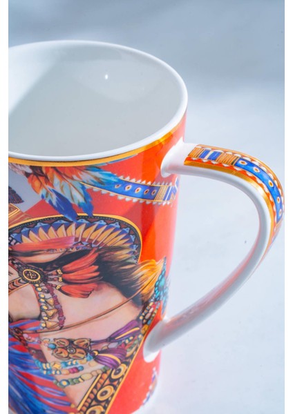 Renkli Porselen Kupa - 380 Ml, Şık ve Dayanıklı, Sıcak ve Soğuk Içecekler Için fiyatları