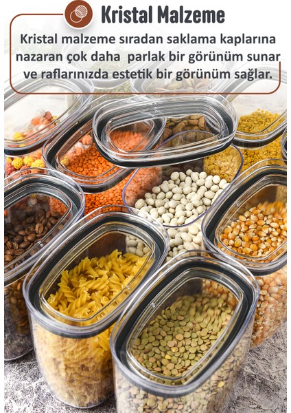 900 ml ve 12900 ml Vakumlu Silikon Kapaklı Kristal Saklama Setleri fiyatları