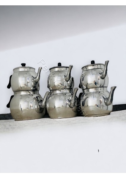 Gri Alüminyum Demlik ve Çaydanlık Seti, Şık ve Dayanıklı Tasarım fırsatları