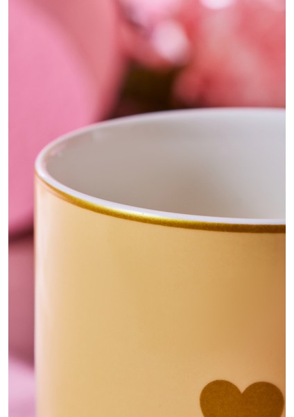 Sarı 355 ml Seramik Kupa, Şık ve Kullanışlı Içecek Kabı fiyatları