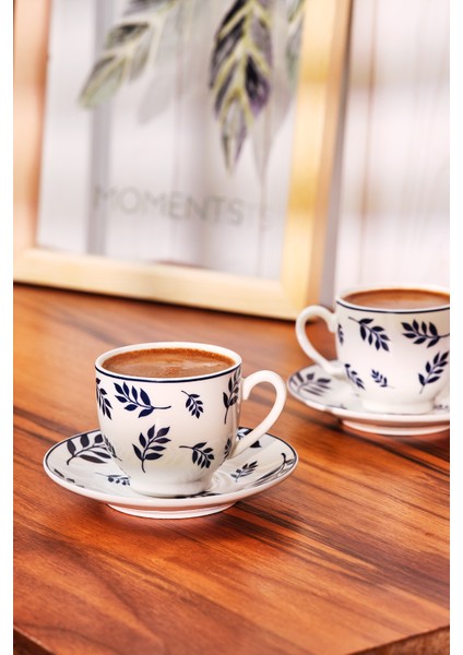 2 Kişilik 90 ml Lacivert Seramik Kahve Fincan Takımı fiyatları