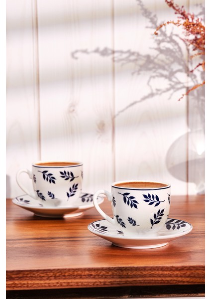 2 Kişilik 90 ml Lacivert Seramik Kahve Fincan Takımı modelleri