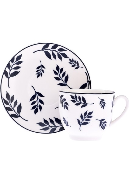2 Kişilik 90 ml Lacivert Seramik Kahve Fincan Takımı