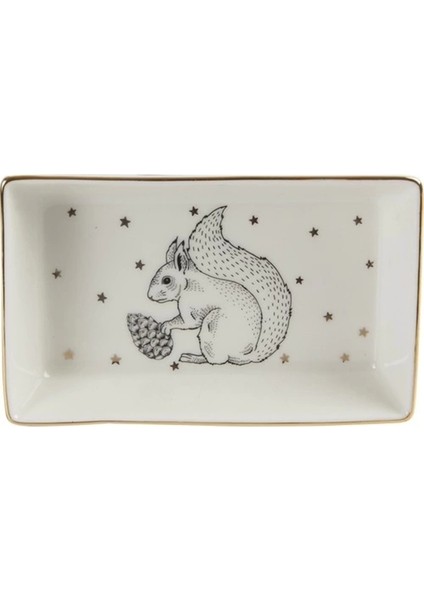 Beyaz 13CM Doğa Temalı Kahvaltı ve Meze Tabağı, Şık ve Kullanışlı Tasarım