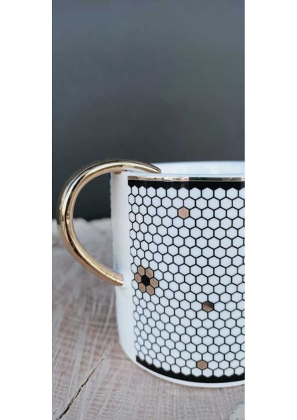 Bej Petek Desenli Sıcak Içecek Kupası, Şık ve Güzel Tasarım, Tek Veya Çoklu Satış fiyatları