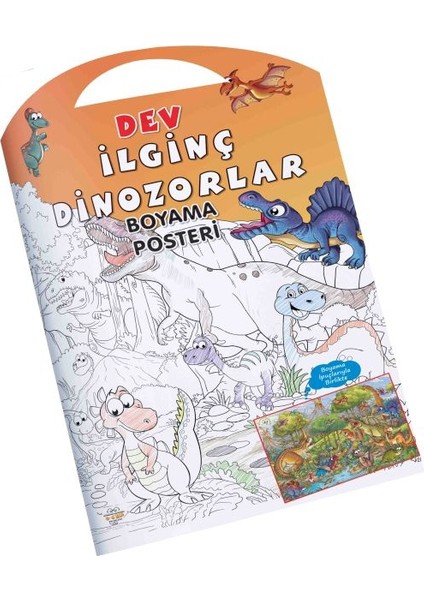 Ilginç Dinozorlar Dev Boyama Posteri