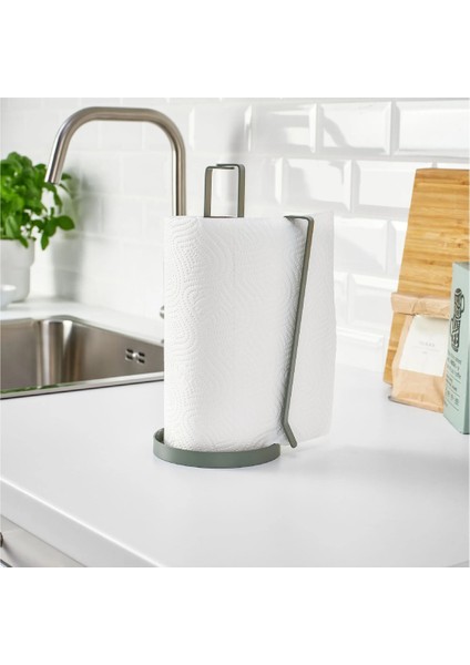 Gri-Yeşil Raflı 28 cm Havluluk, Şık ve Fonksiyonel Ev Düzeni Aksesuarı