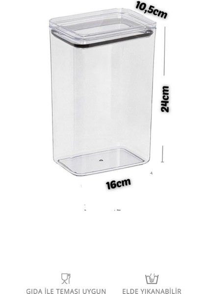 3'lü Saklama Kutusu Seti, Vakum Kapaklı, Dekoratif, Beyaz, Dikdörtgen, 2,9 Lt fırsatları