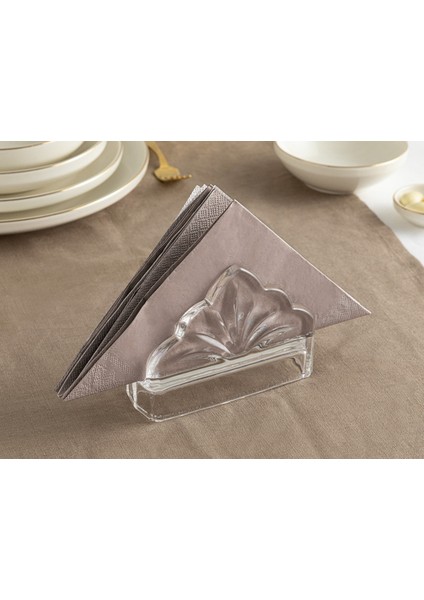 Şeffaf Cam Peçetelik 13X9 Cm, Zarif ve Kullanışlı Ev Dekorasyonu