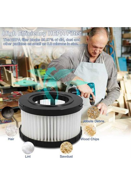 Dewalt DC5151H DC515 DCV517 DCV517B Islak Kuru Elektrikli Süpürge Için 8 Adet DC5151H Yedek Hepa Filtresi, Elektrikli Süpürge Filtresi (Yurt Dışından) fırsatları
