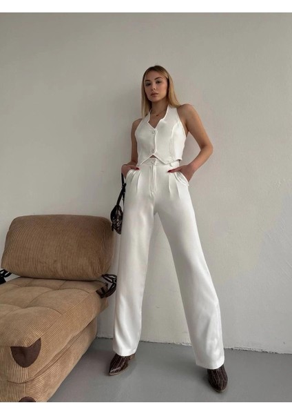 Palazzo Pantolon Beyaz S23211 fırsatları