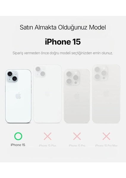 iPhone 15 Plus Için Magsafe ile Uyumlu Şeffaf Kılıf Kristal Berraklığında Materyal Polikarbonat Arka Kısım ve Silikon Kenarlar Wireless Kablosuz Şarj Destekli Kılıf Kapak fiyatları