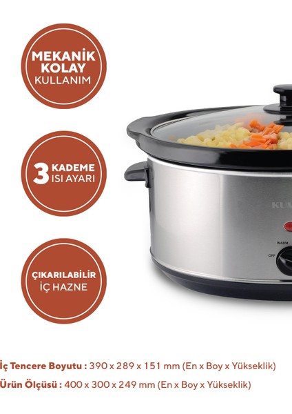 320W Elektrikli Güveç Siyah Hsc-02, Dayanıklı ve Şık Tasarım. modelleri