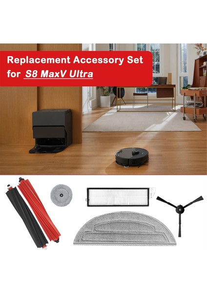 Roborock S8 Maxv Ultra Robot Vakum Süpürge Parçaları Ana Yan Fırça Mop Bezi Hepa Filtre Toz Torbaları Yedek Parçalar (Yurt Dışından) fırsatları