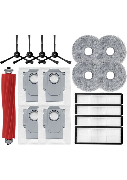 Roborock Qrevo Pro / Qrevo Maxv / Qrevo S / Qrevo Plus Robot Vacum Searruper Ana Yan Fırça Filtresi Mop Padleri Toz Çantası (Yurt Dışından)