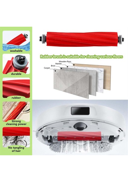 Roborock Qrevo Için 28 Pcs Maxv / Qrevo S / Qrevo Pro Vakum Aksesuarları Ana Yan Fırça Filtre Mop Pad Toz Torbaları Parçalar (Yurt Dışından) modelleri