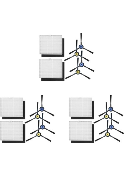 6x Yedek Parçalar Ilıfe V8S X750 X785 V80 Robot Vakum Süpürge Yedek Parçaları Hepa Filtreleri Yan Fırça (Yurt Dışından)