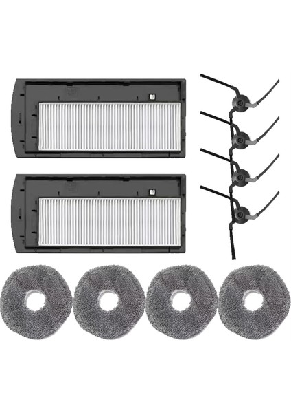 Eufy X9 Pro Vakum Süpürge Aksesuarları Kiti Yan Fırçalar Mop Kumaş Pedleri Için Yedek Parçalar (Yurt Dışından)