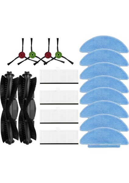 Everybot Q3 Için Robot Vakum Değiştirme Ana Yan Fırça Hepa Filtre Mop Padleri Yedek Parça Aksesuarları (Yurt Dışından)