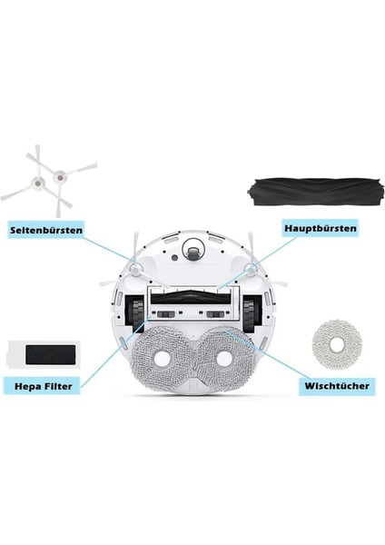 Ecovacs Deebot T20 Omnı T20E T20 Pro Robot Vakum Süpürge Ana Yan Fırça Hepa Filtre Mop Bez Torbaları Parçalar (Yurt Dışından) fırsatları