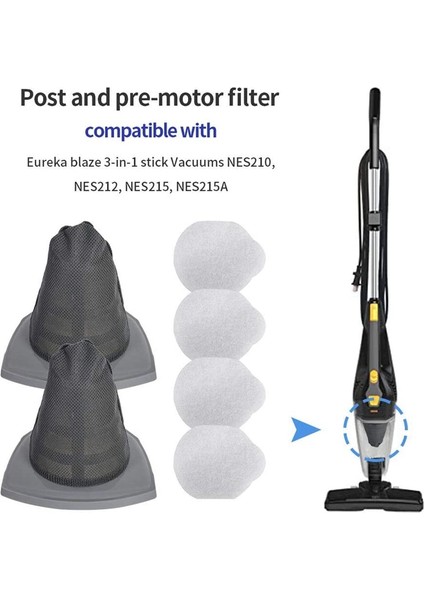 4 Eureka NES215A NES210 3-1-1-1-1 Stick Vakumları Için Yedek Filtreyi Set N0101 ve N0102 Bölümüyle Karşılaştırın (Yurt Dışından) fiyatları