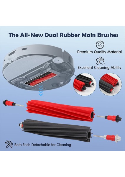 Roborock Için 34 Pc S8 Maxv Ultra Robot Vakum Parçaları Silindir Yan Fırçalar Filtreler Mop Kumaşları Toz Çanta Aksesuarları Kiti (Yurt Dışından) modelleri