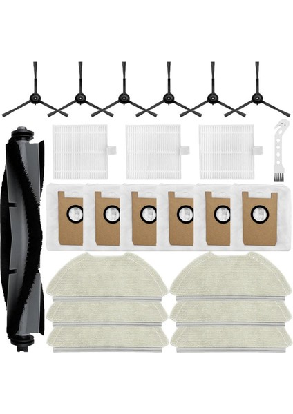 Airrobo T20+ Robot Vakum Süpürge Ana Yan Fırça Hepa Filtre Mop Bez Toz Torbaları Yeniden Tutma Parçaları (Yurt Dışından)