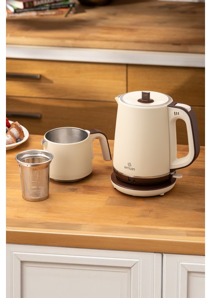 Şık Bej Nostaljik Çay Makinesi - Zarif ve Kullanışlı Tasarım modelleri