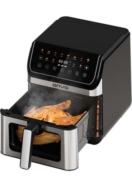 8l Seramik Kaplama Airfryer, Alt-Üst Çift Rezistans, Siyah Renk modelleri