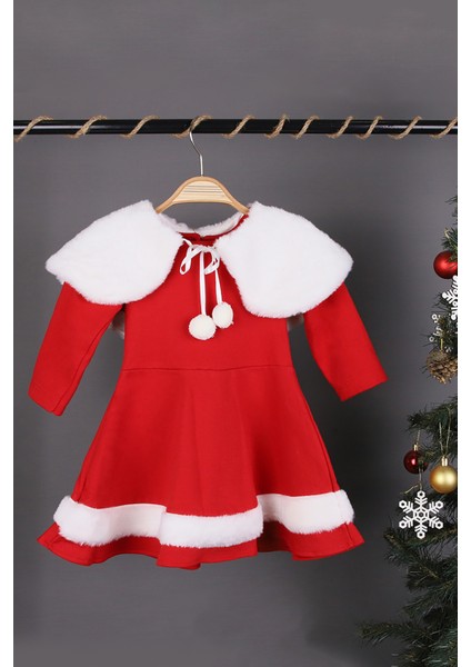Bolerolu Kız Çocuk Noel Elbise